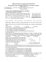 Đề thi học sinh giỏi vật lý lớp 9 năm học 2016   2017 thanh thuỷ