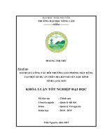 Đánh giá công tác bồi thường giải phóng mặt bằng tại một số dự án trên địa bàn huyện Lộc Bình  tỉnh Lạng Sơn (Khóa luận tốt nghiệp)