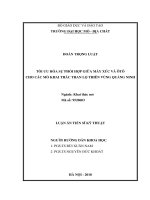 TỐI ưu hóa sự PHỐI hợp GIỮA máy xúc và ôtô CHO các mỏ KHAI THÁC THAN lộ THIÊN VÙNG QUẢNG NINH 