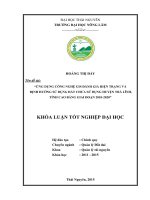 Ứng dụng công nghệ GIS đánh giá hiện trạng và định hướng sử dụng đất chưa sử dụng huyện Trà Lĩnh  tỉnh Cao Bằng, giai đoạn 2010  2020 (Khóa luận tốt nghiệp)