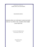 ĐÁNH GIÁ CÔNG TÁC TUYỂN DỤNG VÀ ĐÀO TẠO NGUỒN NHÂN LỰC TẠI CÔNG TY MẸ  TẬP ĐOÀN CÔNG NGHIỆP CAO SU VIỆT NAM