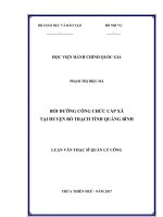 Bồi dưỡng công chức cấp xã tại huyện Bố Trạch tỉnh Quảng Bình (Luận văn thạc sĩ)