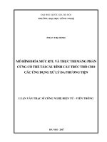 Mô hình hóa mức RTL và thực thi mảng phần cứng có thể tái cấu hình cấu trúc thô cho các ứng dụng xử lý đa phương tiện 