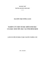 Nghiên cứu một số đặc điểm sinh học của học sinh tiểu học tại tỉnh Bình Định (FULL TEXT)