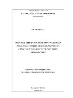 PHÂN TÍCH HIỆU QUẢ SỬ DỤNG VỐN VÀ GIẢI PHÁP NHẰM NÂNG CAO HIỆU QUẢ SỬ DỤNG VỐN CỦA CÔNG TY CỔ PHẦN ĐẦU TƯ VÀ PHÁT TRIỂN NHÀ ĐẤT COTEC