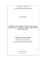 NGHIÊN CỨU QUÁ TRÌNH XÂY DỰNG VÀ PHÁT TRIỂN THƯƠNG HIỆU CỦA CÔNG TY CỔ PHẦN CHUYỂN PHÁT NHANH HỢP NHẤT