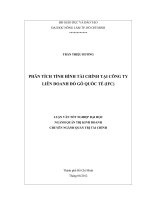 PHÂN TÍCH TÌNH HÌNH TÀI CHÍNH TẠI CÔNG TY LIÊN DOANH ĐỒ GỖ QUỐC TẾ (IFC)