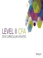 CFA level2 2018 curriculum updates