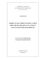 NGHIÊN CỨU QUÁ TRÌNH XÂY DỰNG VÀ PHÁT TRIỂN THƯƠNG HIỆU BITA’S CỦA CÔNG TY SẢN XUẤT HÀNG TIÊU DÙNG BÌNH TÂN