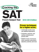 Cracking the sat french subject   the princeton review
