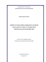 NGHIÊN CỨU HOẠT ĐỘNG MARKETING SẢN PHẨM XE DU LỊCH CỦA CÔNG TY CỔ PHẦN ÔTÔ TRƯỜNG HẢI CHI NHÁNH BIÊN HÒA