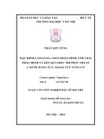 ĐẶC điểm lâm SÀNG, CHẨN đoán HÌNH ẢNH, GIẢI PH ẫu BỆNH và kết QUẢ điều TRỊ PHẪU THUẬT u dưới MÀNG TUỶ, NGOÀI TUỶ VÙNG cổ