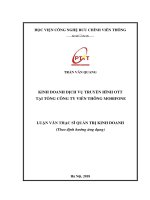 Kinh doanh dịch vụ truyền hình OTT tại Tổng công ty Viễn thông Mobifone (Luận văn thạc sĩ)