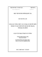 Năng lực công chức các cơ quan chuyên môn thuộc Ủy ban nhân dân huyện Bố Trạch, tỉnh Quảng Bình (Luận văn thạc sĩ)