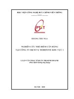 Nghiên cứu thẻ điểm cân bằng tại công ty dịch vụ Mobifone khu vực 1 (Luận văn thạc sĩ)