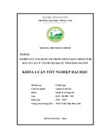Nghiên cứu ứng dụng GIS trong phân hạng thích nghi đất lúa xã Cù Vân  huyện Đại Từ  tỉnh Thái Nguyên (Khóa luận tốt nghiệp)