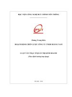 Hoạch định chiến lược công ty TNHH Hoàng Nam (Luận văn thạc sĩ)