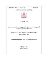 Nghiên cứu đặc điểm lâm sàng, giải phẫu bệnh viêm ruột thừa qua phẫu thuật mở tại BV hữu nghị