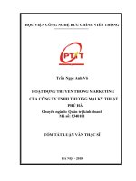 Hoạt động truyền thông Marketing của công ty TNHH Thương mại Kỹ thuật Phú Hà (tt)