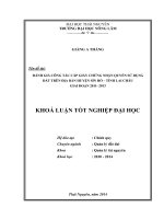 Đánh giá công tác cấp giấy chứng nhận quyền sử dụng đất trên địa bàn huyện Sìn Hồ – tỉnh Lai Châu giai đoạn 2011 2013 (Khóa luận tốt nghiệp)