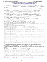 Tổng hợp câu hỏi trắc nghiệm vật lí lớp 12 học kỳ 1 