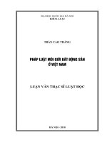 Pháp luật môi giới bất động sản ở việt nam 