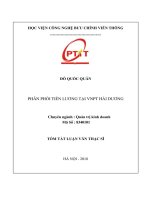 Phân phối tiền lương tại VNPT Hải Dương (tt)