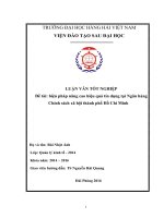 biện pháp nâng cao hiệu quả tín dụng tại ngân hàng chính sách xã hội thành phố hồ chí minh 