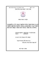 Nghiên cứu đặc điểm tổn thương gan trên bệnh nhân thalassemia tại viện huyết học truyền máu trung ương 