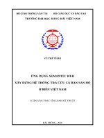 Ứng dụng semantic web để xây dựng hệ thống tra cứu cá rạn san hô ở biển việt nam 