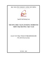 Thương hiệu mạng di động Mobifone trên thị trường Việt Nam (Luận văn thạc sĩ)