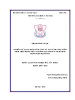 Nghiên cứu đặc điểm lâm sàng, cận lâm sàng viêm phổi trên bệnh nhân lơxemi tại trung tâm hô hấp BV bạch mai 