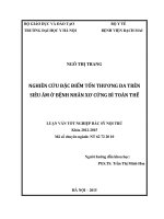 Nghiên cứu đặc điểm tổn thương da trên siêu âm ở bệnh nhân xơ cứng bì toàn thể