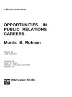Opportunities in public relation careers 