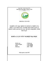 Nghiên cứu đặc điểm tái sinh tự nhiên của thực vật thân gỗ tại khu bảo tồn loài và sinh cảnh Nam Xuân Lạc, huyện Chợ Đồn, tỉnh Bắc Kạn (Khóa luận tốt nghiệp)