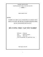 Nghiên cứu, tiếp cận sự ảnh hưởng của phong thủy trong xây dựng, bố trí nhà ở nội đô ở phường Đồng Quang  thành phố Thái Nguyên (Khóa luận tốt nghiệp)