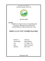 Nghiên cứu một số yếu tố ảnh hưởng đến giá đất ở trên địa bàn xã Kim Chân  Thành Phố Bắc Ninh giai đoạn 2012  2014 (Khóa luận tốt nghiệp)