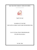 Tạo động lực làm việc cho người lao động tại Bưu điện thành phố Hà Nội (Luận văn thạc sĩ)