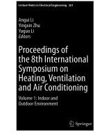 Proceedings of the 8th international symposium on heating ,ventilation and air conditioning(volume 1 
