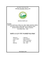 Đánh giá kết quả công tác thực hiện chương trình xây dựng nông thôn mới tại xã Phong Châu – huyện Trùng Khánh – tỉnh Cao Bằng giai đoạn 2012 – 2014 (Khóa luận tốt nghiệp)