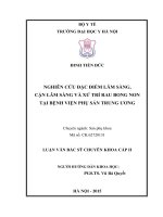 Nghiên cứu đặc điểm lâm sàng, cận lâm sàng và xử trí rau bong non tại bệnh viện phụ sản trung ương 