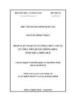 Pháp luật về quản lý công chức cấp xã – Từ thực tiễn huyện Phong Điền, tỉnh Thừa Thiên Huế (tt)