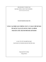 NÂNG CAO HIỆU QUẢ PHÒNG NGỪA VÀ HẠN CHẾ RỦI RO TÍN DỤNG TẠI NGÂN HÀNG TMCP AN BÌNH PGD DÂN CHỦTHÀNH PHỐ HỒ CHÍ MINH