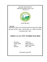 Đánh giá công tác chuyển quyền sử dụng đất trên địa bàn xã Đức Long – Huyện Hòa An – tỉnh Cao Bằng giai đoạn 2012  2014 (Khóa luận tốt nghiệp)