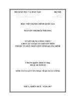 Tuyển dụng công chức cho các cơ quan chuyên môn thuộc Ủy ban nhân dân tỉnh Quảng Bình (tt)