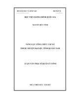 Năng lực công chức cấp xã thuộc huyện Đại Lộc, tỉnh Quảng Nam (Luận văn thạc sĩ)