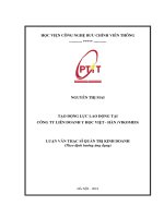 Tạo động lực lao động tại công ty Liên doanh Y học Việt – Hàn (Vikomed) (Luận văn thạc sĩ)