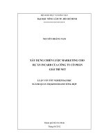 XÂY DỰNG CHIẾN LƯỢC MARKETING CHO DỰ ÁN INCARD CỦA CÔNG TY CỔ PHẦN GIẢI TRÍ NET