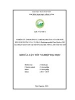 Nghiên cứu ảnh hưởng của chế độ che sáng, tưới nước đến sinh trưởng của cây phay (Duabanga grahis Flora Roxb.ex DC) giai đoạn gieo ươm tại trường Đại Học Nông Lâm Thái Nguyên (Khóa luận tốt nghiệp)