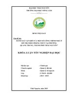 Đánh giá vận khí của một số công trình nhà ở đô thị theo phong thủy tại phường Quang Trung thành phố Thái Nguyên (Khóa luận tốt nghiệp)